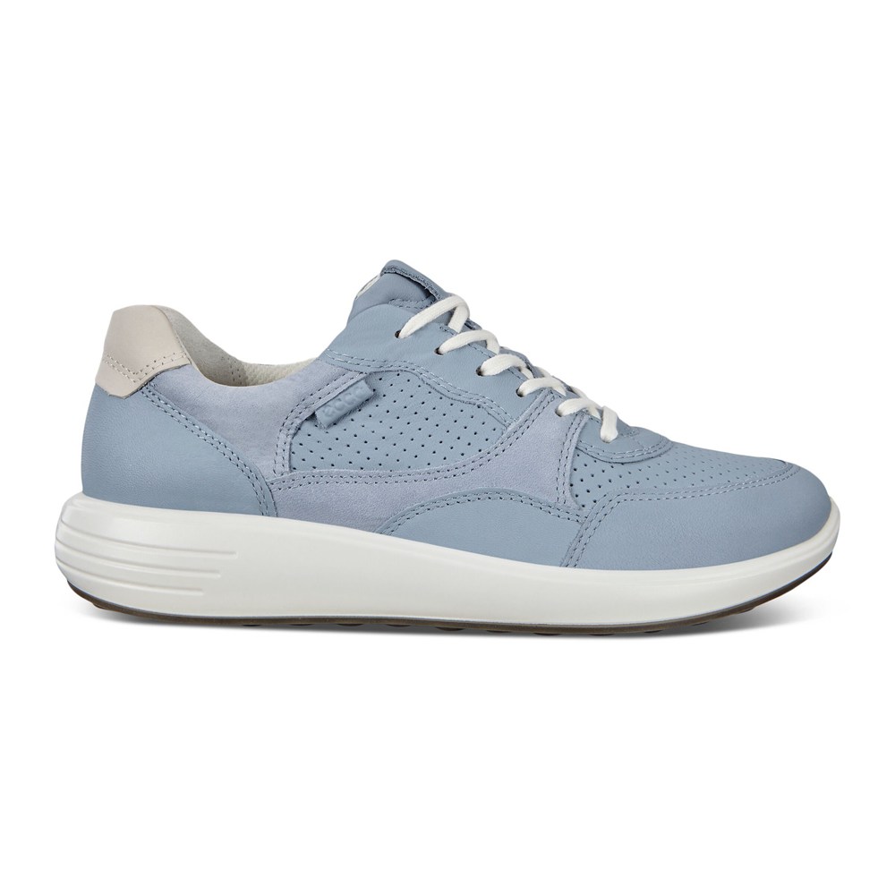 ECCO Womens Sneakers Blue - Soft 7 Runner - GBC-875106